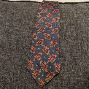 Royal Knight Vintage Navy & Red Silk Tie